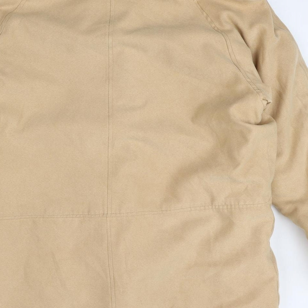 Apropos Womens Beige Overcoat Coat Size S Button