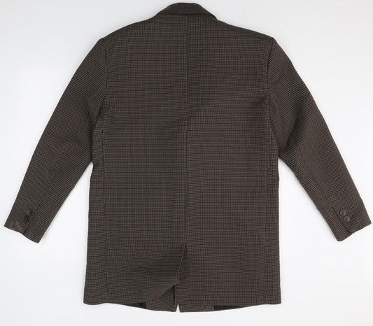 Zara Womens Brown Polyester Jacket Suit Jacket Size XL