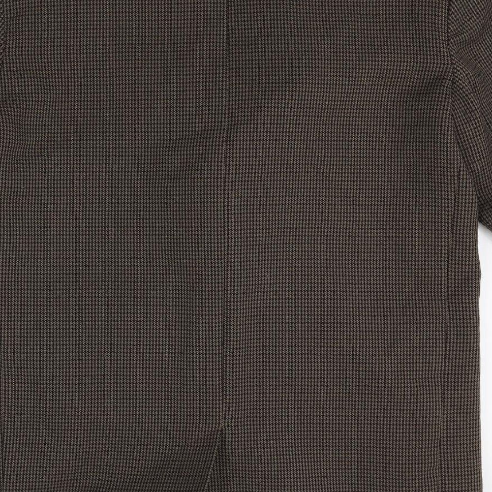 Zara Womens Brown Polyester Jacket Suit Jacket Size XL