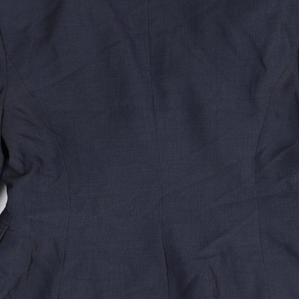 Papaya Womens Blue Polyester Jacket Suit Jacket Size 12