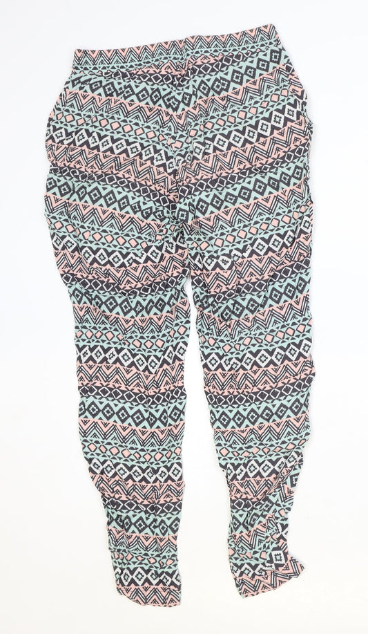Womens UK Size 8 H&M Regular Fit Multicoloured Trousers