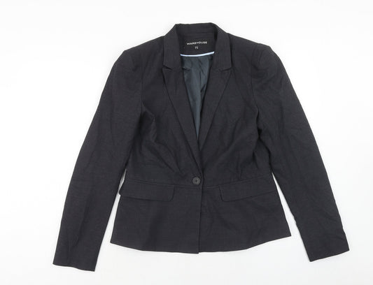 Womens UK Size 14 Warehouse Regular Grey Suit Jacket