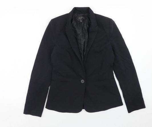 Womens UK Size S Mango Regular Blue Suit Jacket