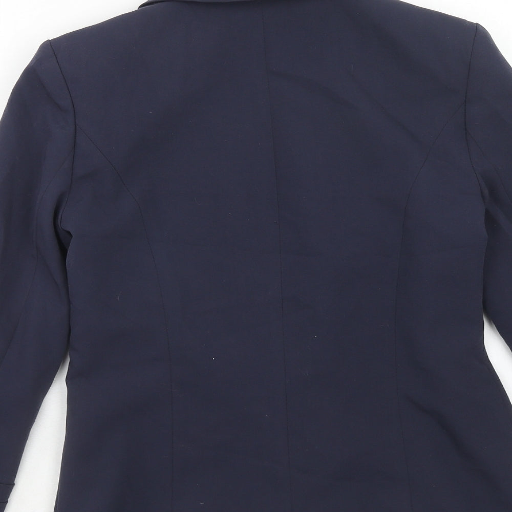 Atmosphere Womens Blue Polyester Jacket Suit Jacket Size 8
