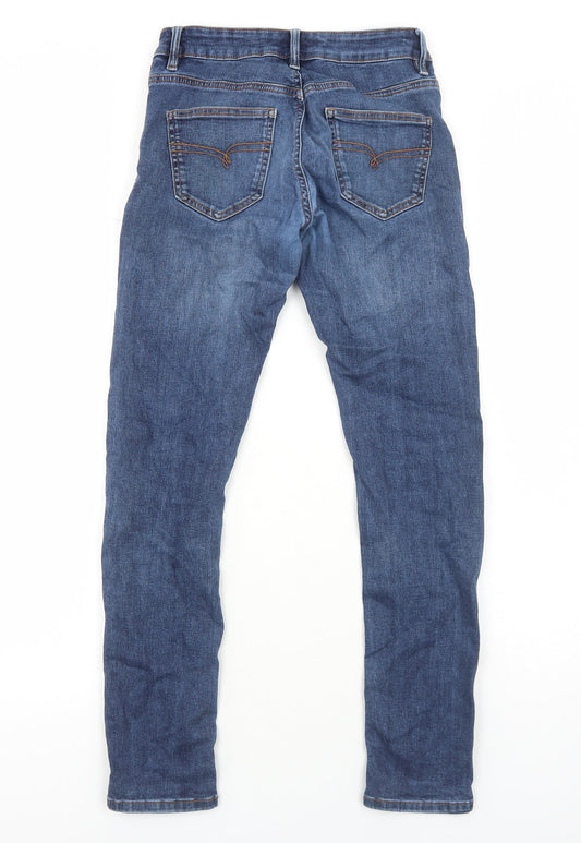 NEXT Womens Blue Cotton Skinny Jeans Size 28 in Regular Zip