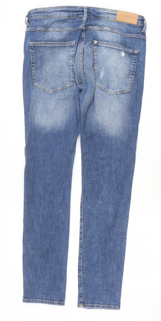 Womens UK Size 34 in H&M Slim Fit Skinny Blue Jeans