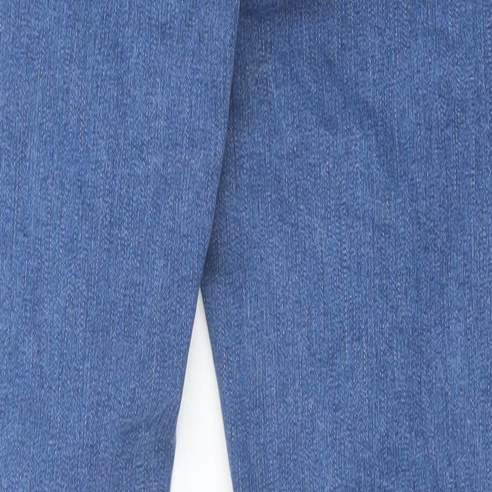 Topshop Womens Blue Cotton Skinny Jeans Size 28 in Slim Zip