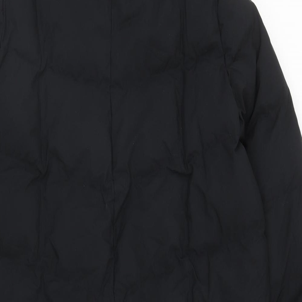 Womens UK Size 14 Marks and Spencer Black Quilted Coat