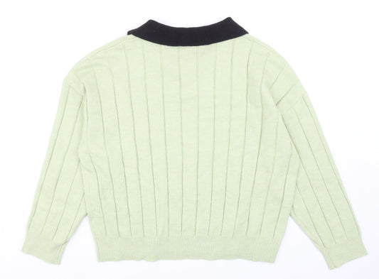 Womens UK Size XL Dazy Green Pullover Jumper