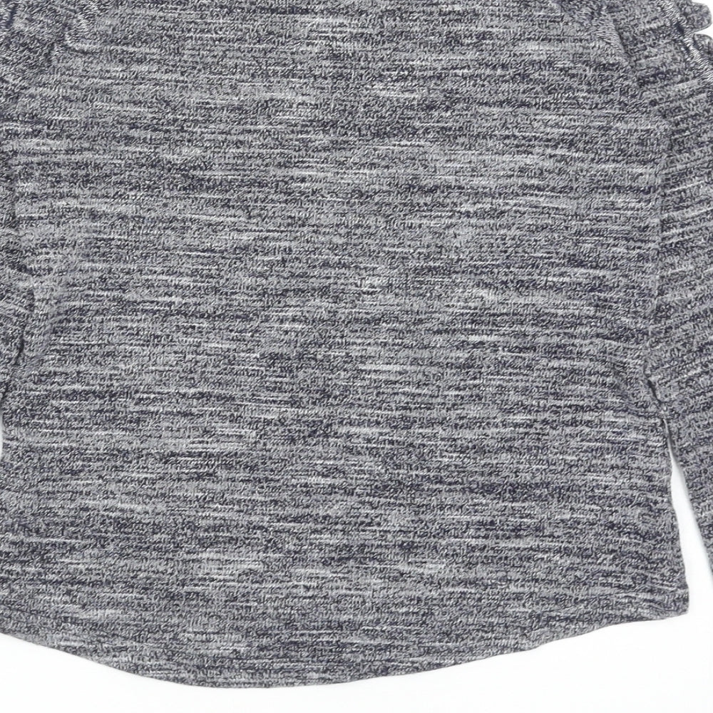 SheIn Womens Grey Boat Neck Polyester Pullover Jumper Size XS - Shoulder Detail