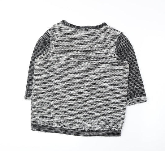 Primark Womens Grey Round Neck Acrylic Pullover Jumper Size S