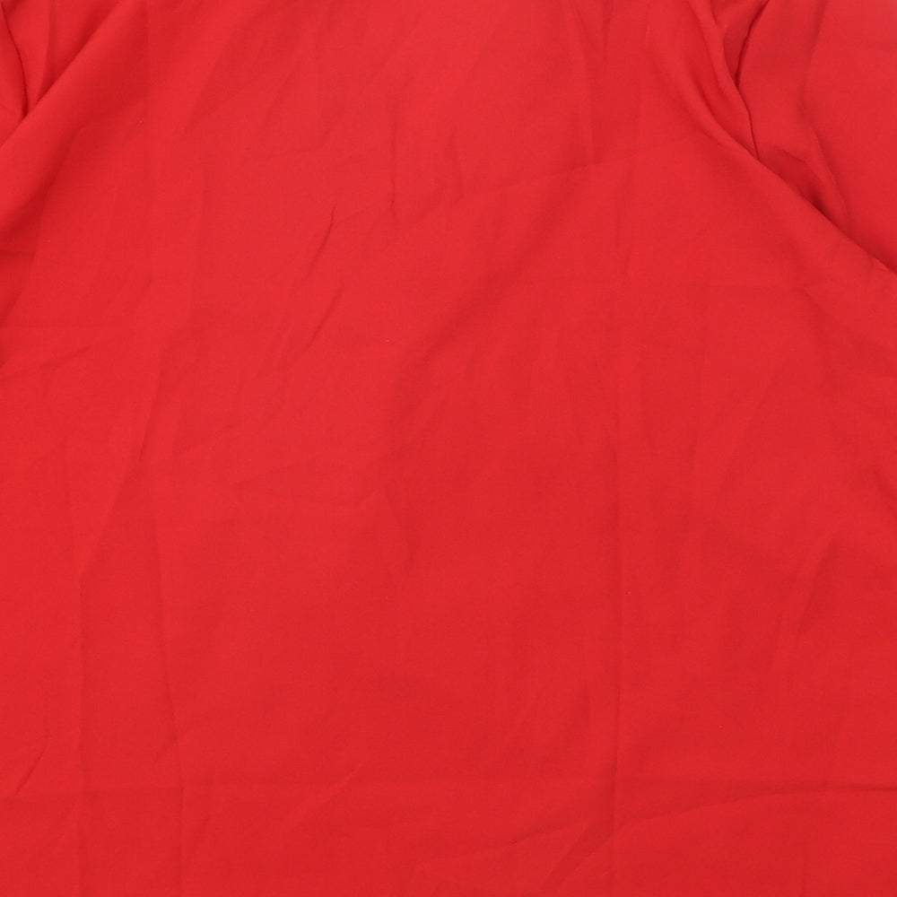 Womens UK Size XL Preworn Red Basic Blouse