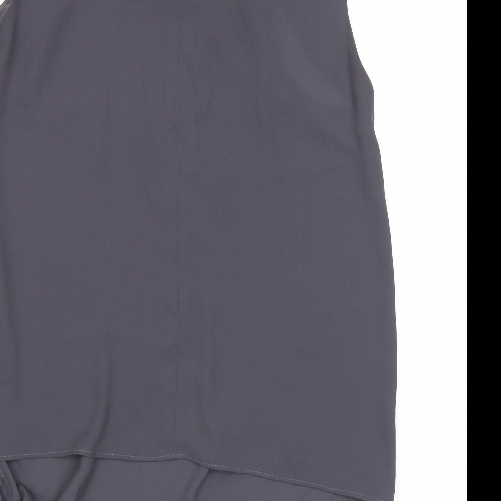 Womens UK Size 14 New Look Grey Basic Tank