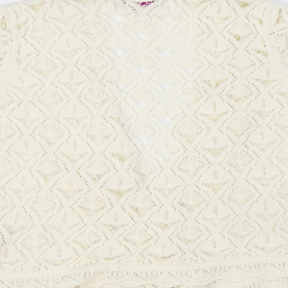 Womens UK Size 16 Marks and Spencer Ivory Cardigan Jumper