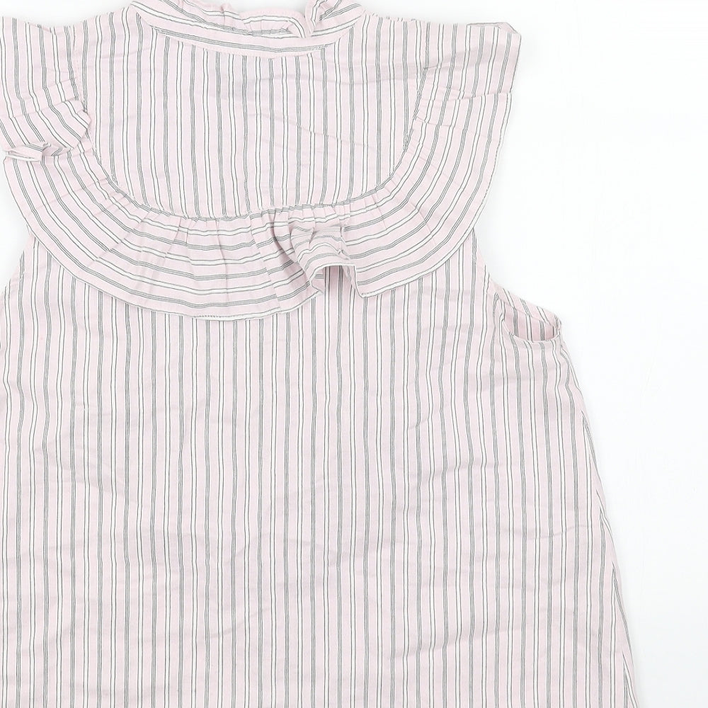 Womens UK Size 10 Topshop Pink Basic Button-Up