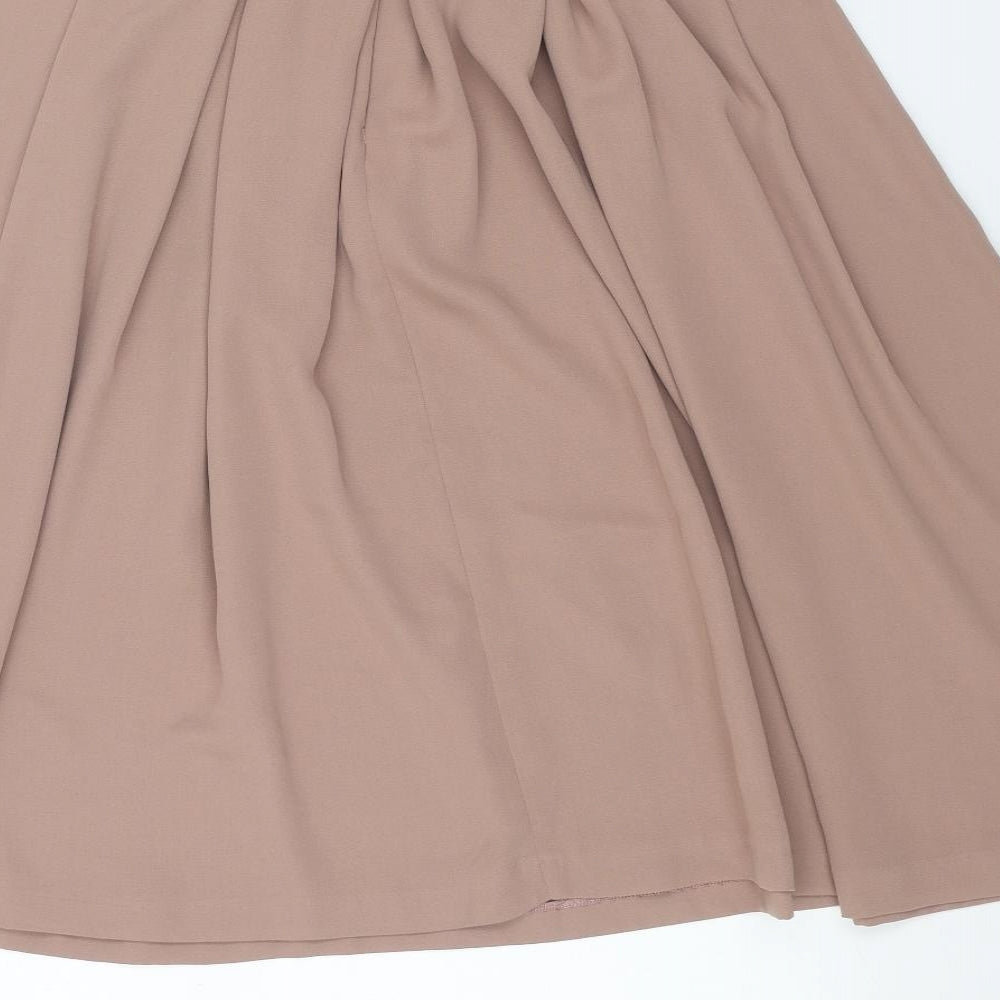 MNG Womens Pink Polyester Tulip Skirt Size 12 Zip