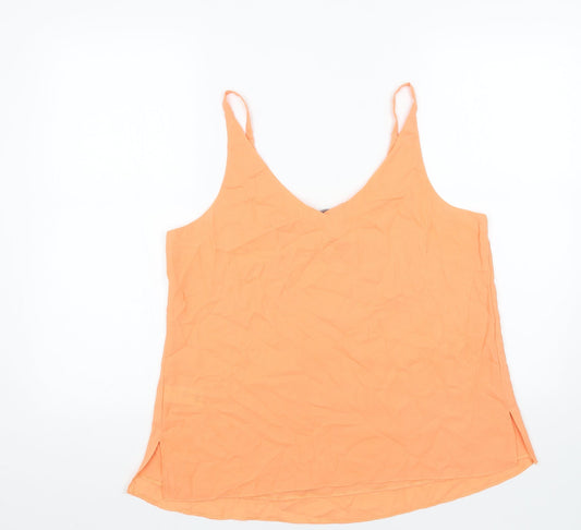 F&F Womens Orange Polyester Camisole Tank Size 14 V-Neck