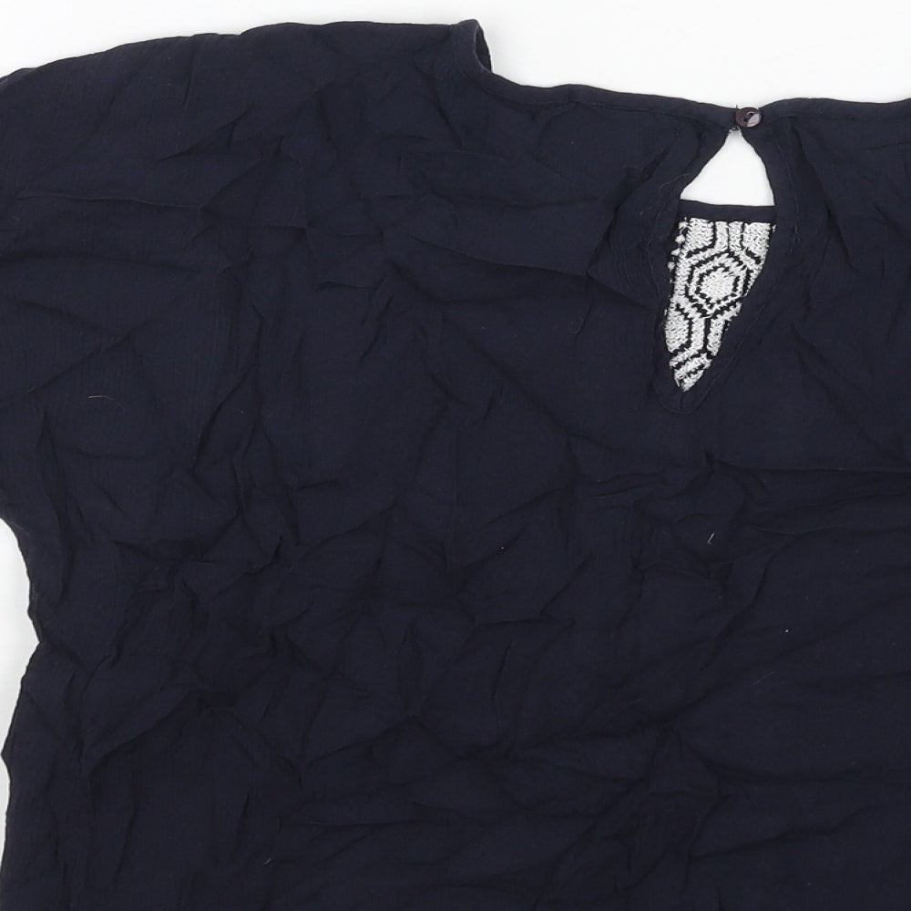 Womens UK Size 6 Only Black Basic Blouse