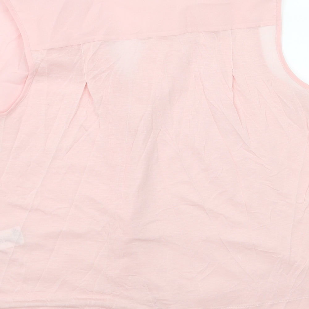Womens UK Size S French Connection Pink Basic Tank