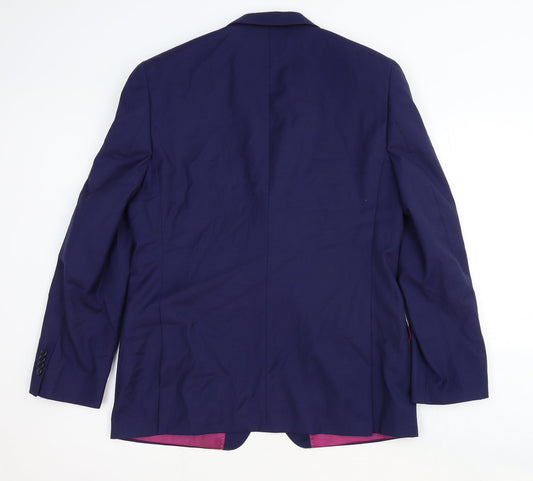 Mens UK Size 40 Performance suit Regular Blue Suit Jacket