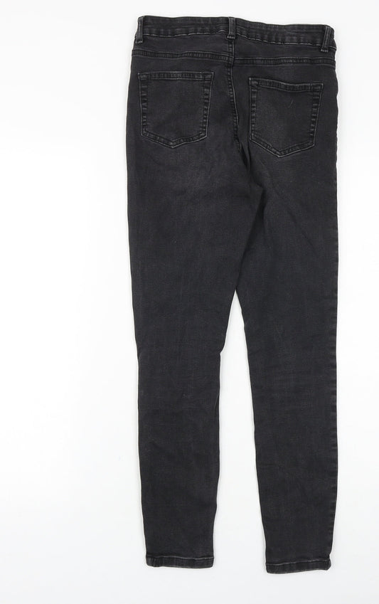 Denim & Co. Womens Black Cotton Skinny Jeans Size 10 Slim Zip