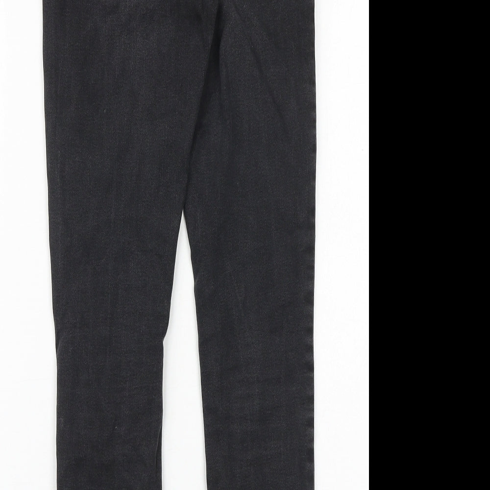 Denim & Co. Womens Black Cotton Skinny Jeans Size 10 Slim Zip