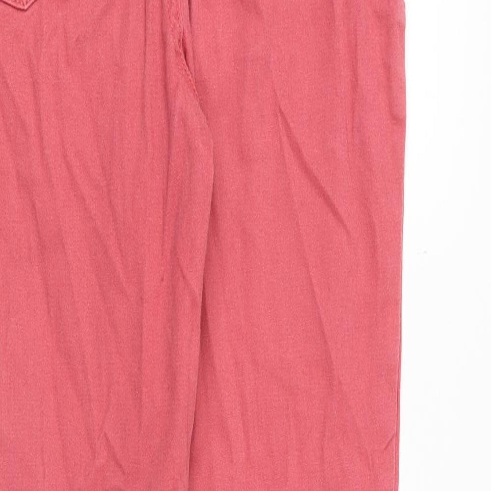 Denim 24/7 Womens Pink Cotton Skinny Jeans Size 10 Regular Zip