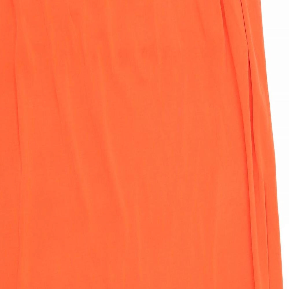 Primark Womens Orange Viscose Tank Dress Size 10 Round Neck Pullover