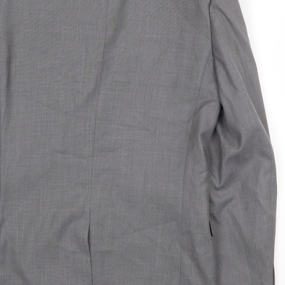 George Mens Grey Polyester Jacket Suit Jacket Size 36 Regular