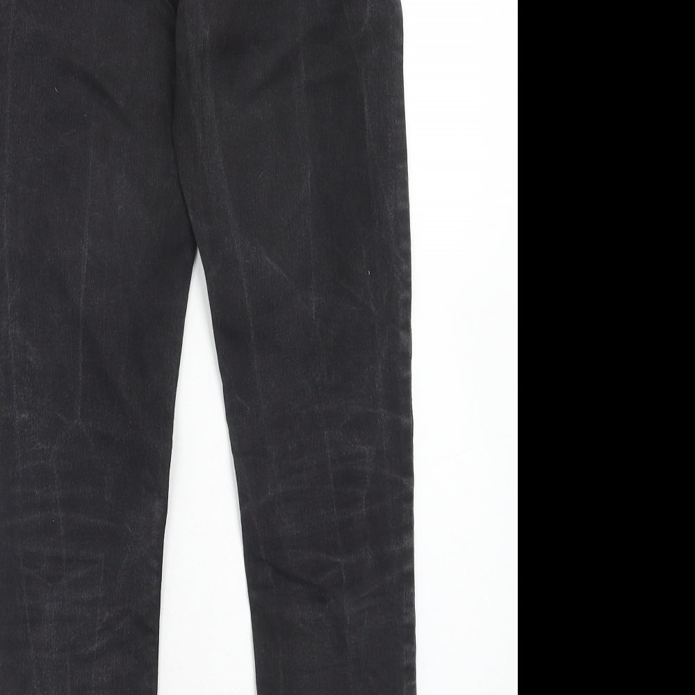 New Look Womens Black Cotton Skinny Jeans Size 10 Regular Zip