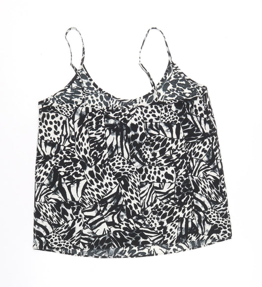 Womens UK Size 10 Topshop Black Camisole Tank
