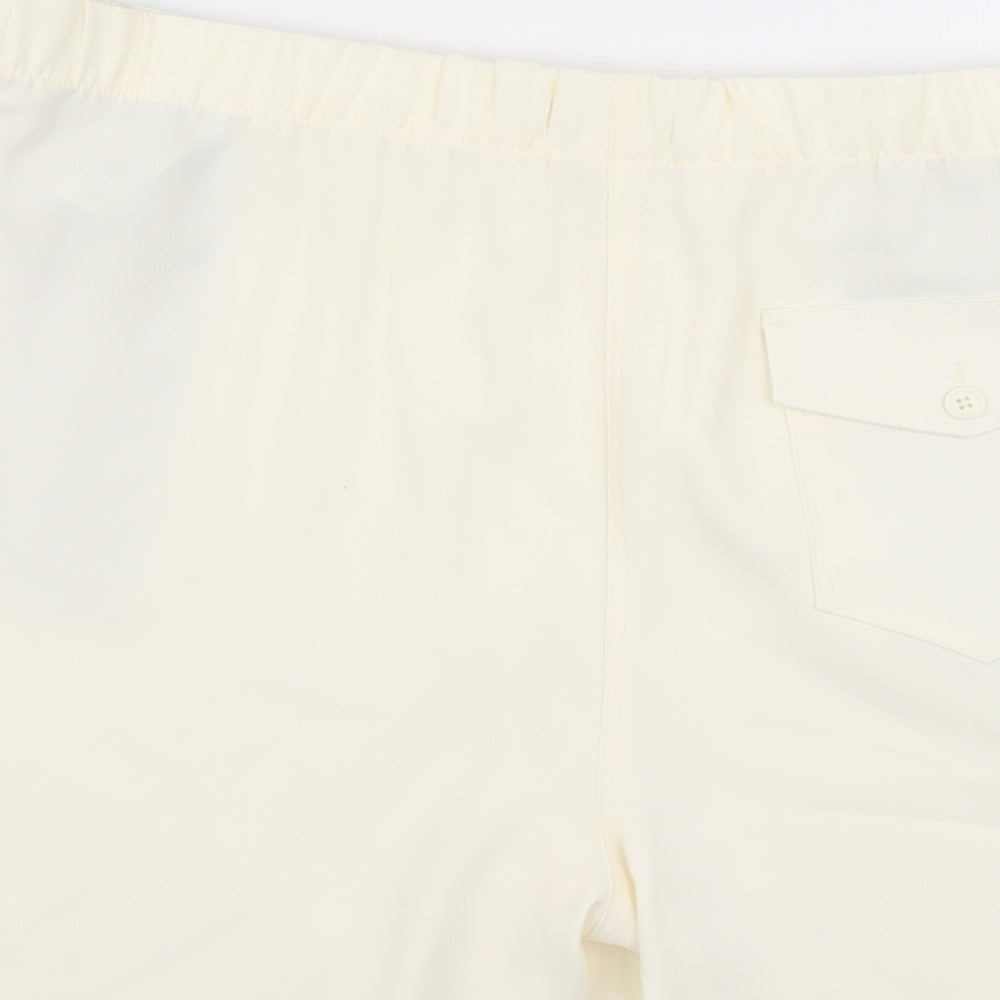 Marks and Spencer Womens Ivory Polyester Bermuda Shorts Size 20 L5 in Regular Pull On