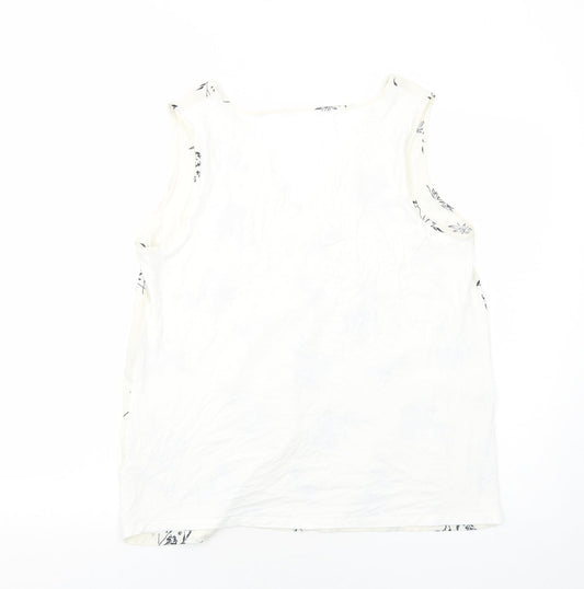 Womens UK Size 16 Marks and Spencer Ivory Basic Tank