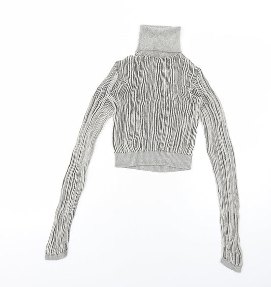 Womens UK Size S Zara Grey Pullover Jumper