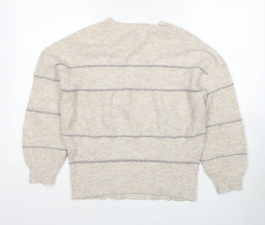 Womens UK Size S Oasis Beige Pullover Jumper