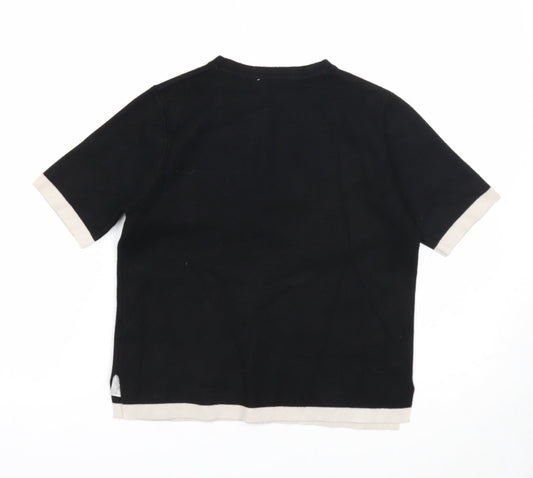 Womens UK Size S Zara Black Pullover Jumper