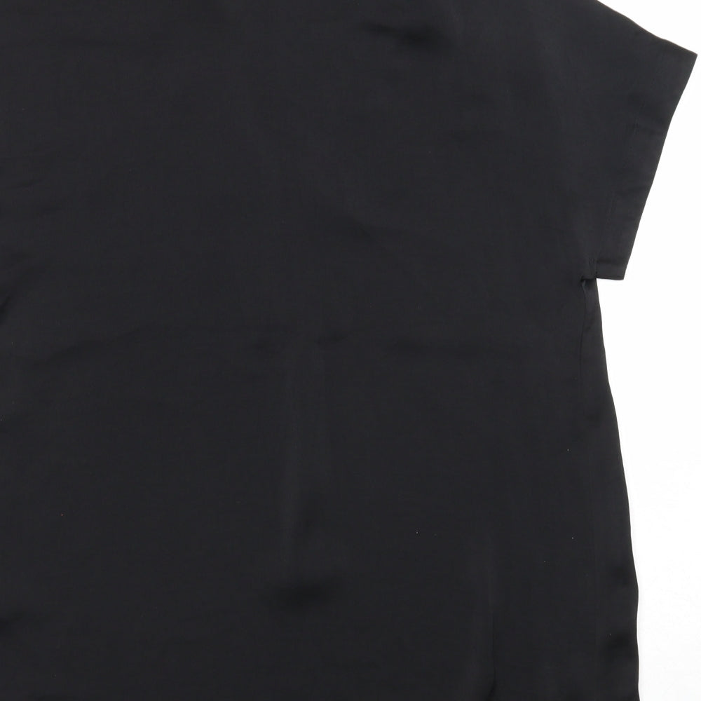 Womens UK Size 6 Marks and Spencer Black Tunic Blouse