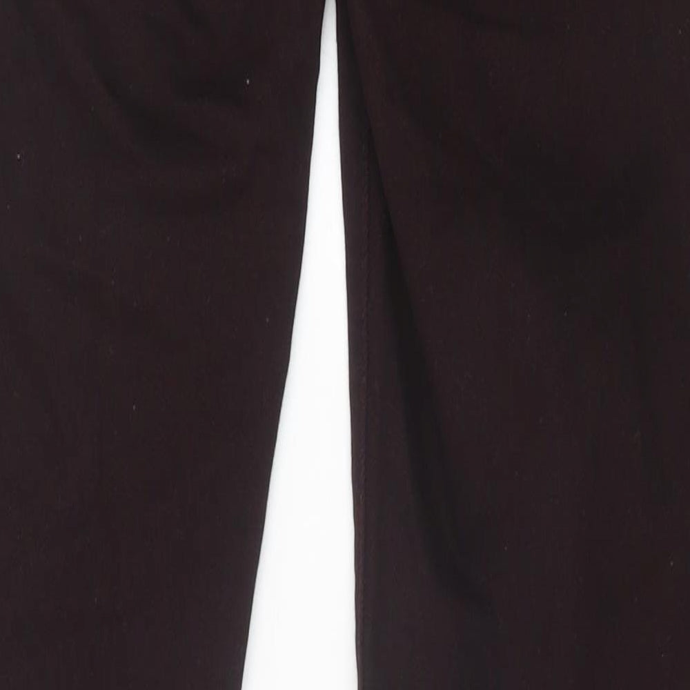 Topshop Womens Brown Cotton Straight Jeans Size 28 in Regular Zip