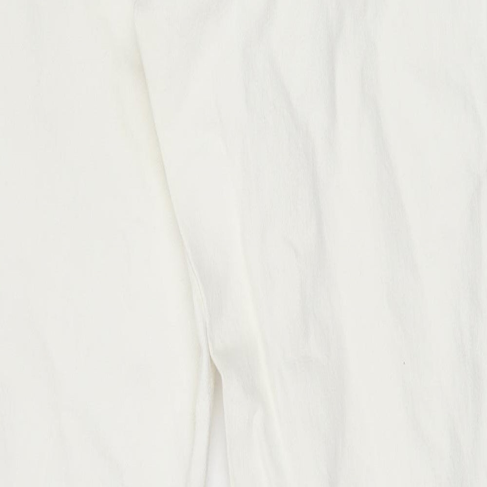 Topshop Womens White Cotton Skinny Jeans Size 26 in Regular Zip