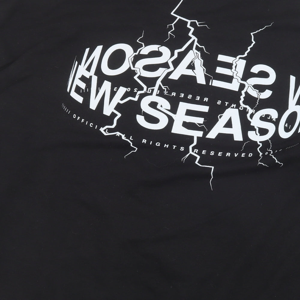 Topman Mens Black Cotton Pullover Sweatshirt Size L - New Season