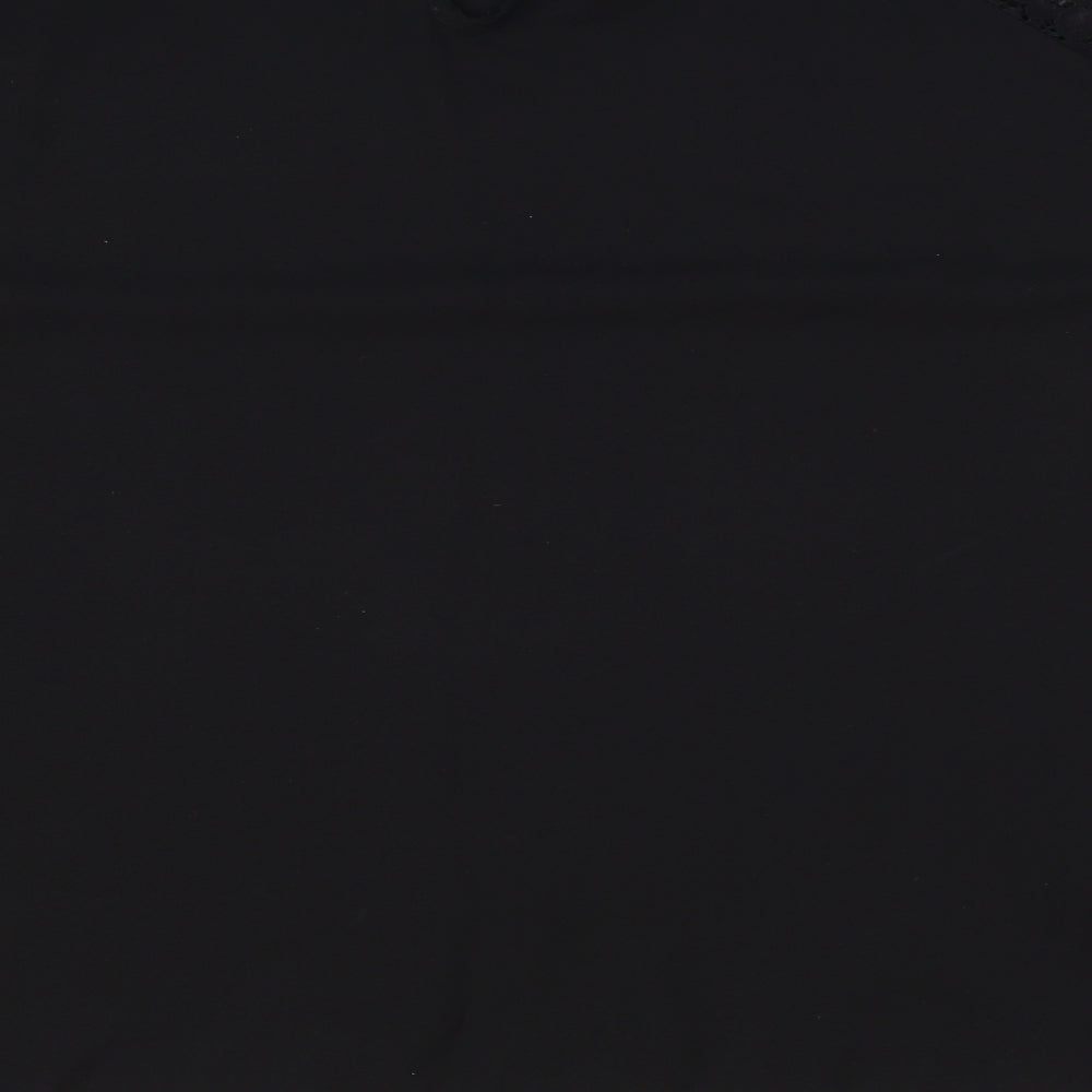 Primark Womens Black Polyester Basic Blouse Size 12 Round Neck