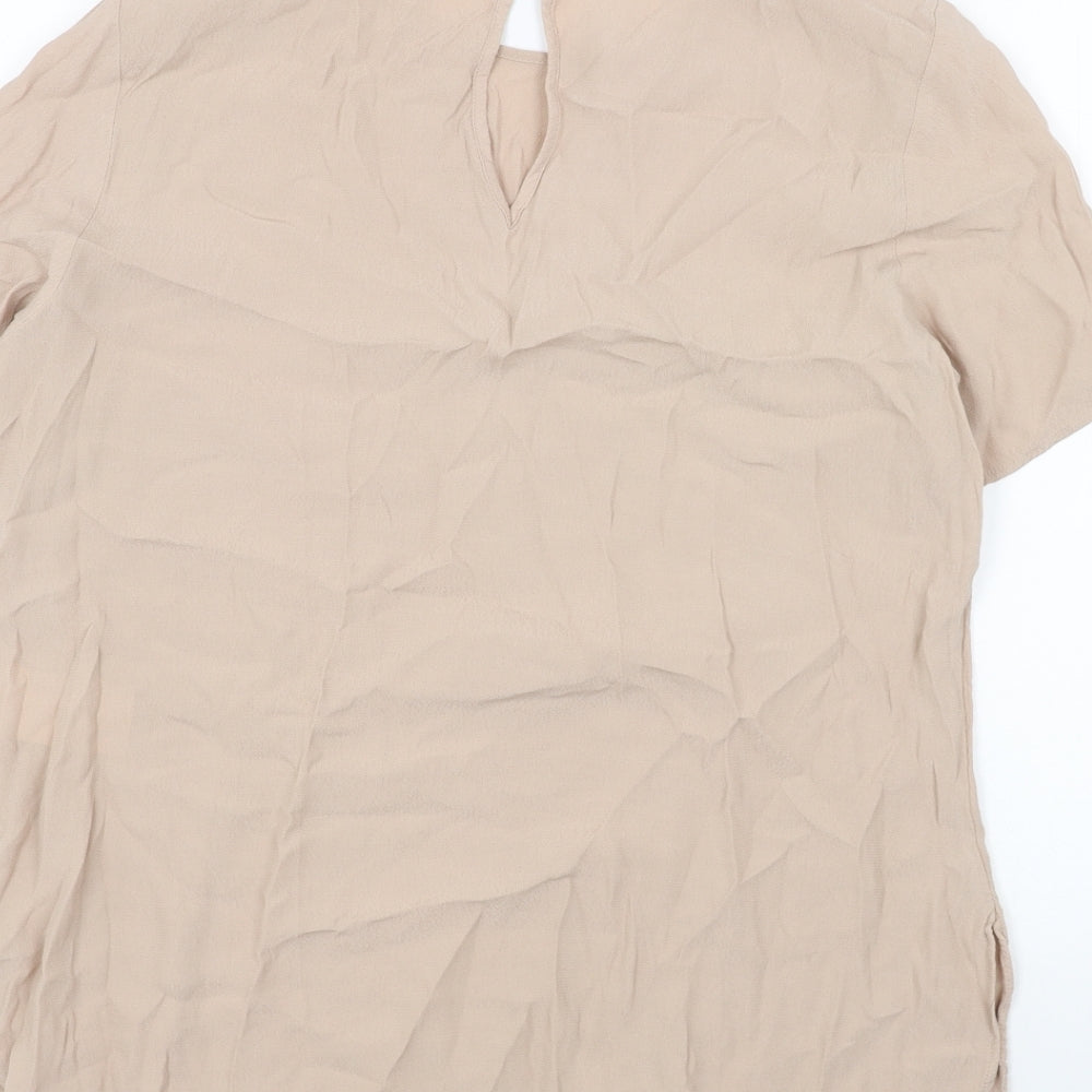 Womens UK Size 12 H&M Beige Basic Blouse