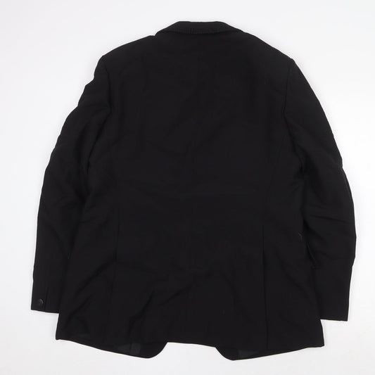 Mens UK Size 40 Trevira Regular Black Suit Jacket