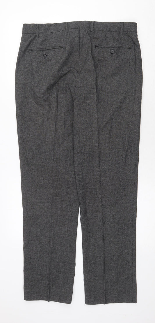 Mens UK Size 34 in Skopes Regular Fit Dress Pants Grey Trousers