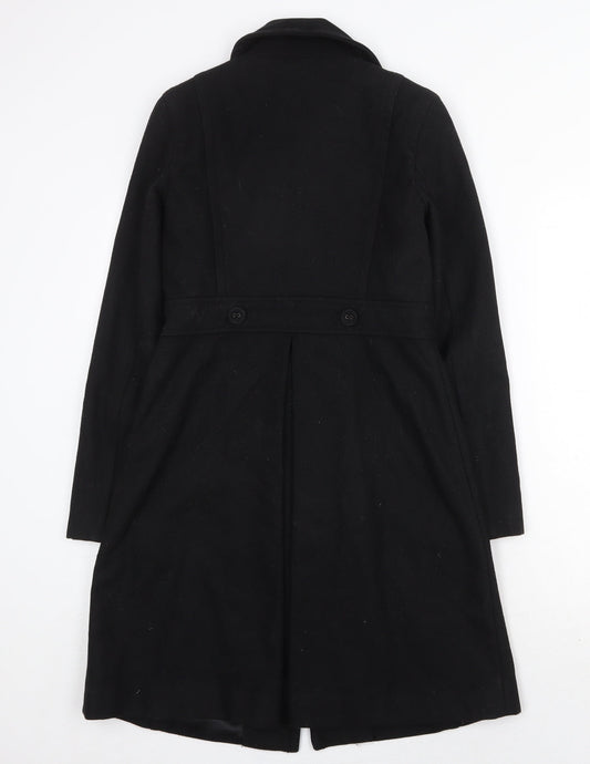 Gap Womens Black Overcoat Coat Size XS Button