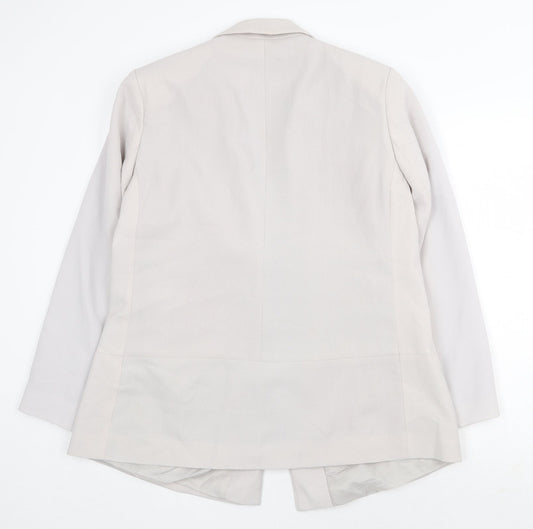 Ann Harvey Womens Grey Jacket Blazer Size 16