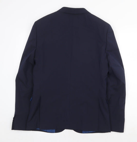 Mens UK Size 38 Marks and Spencer Regular Blue Suit Jacket