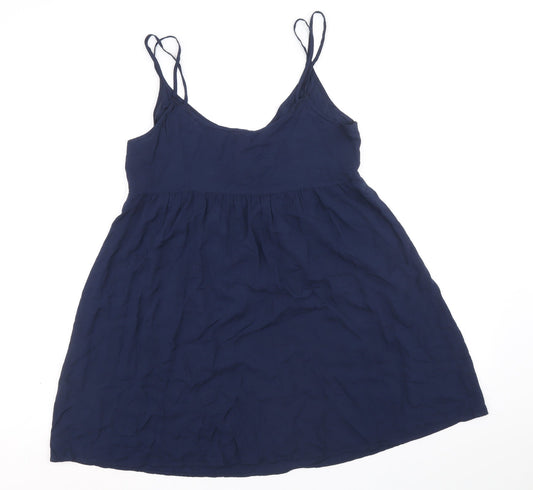 Divided by H&M Womens Blue Viscose Tank Dress Size 8 Round Neck Pullover