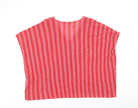 Womens UK Size M Zara Red Basic Blouse