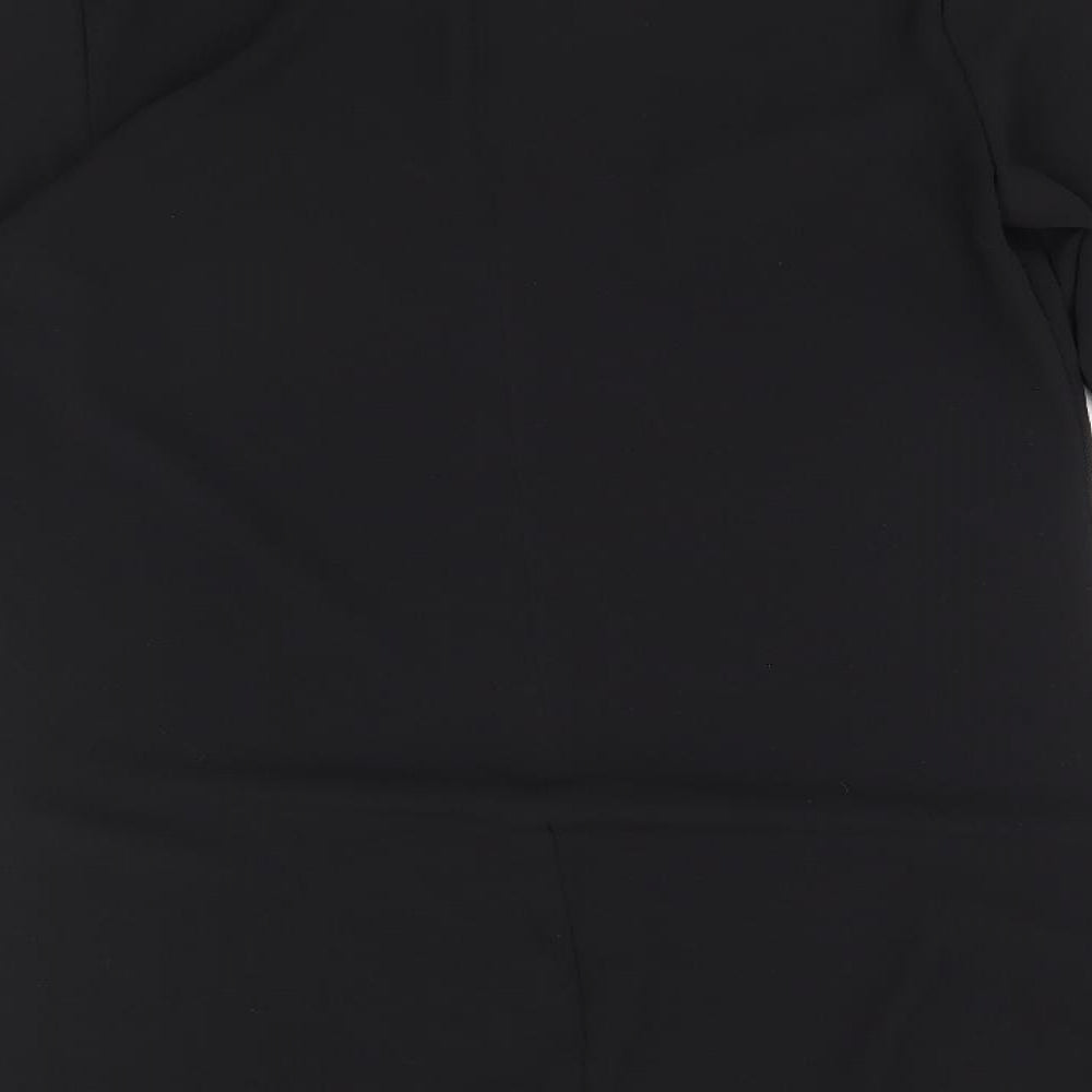 Primark Womens Black Floral Polyester A-Line Size 10 Round Neck Zip